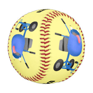 Blauer Zementmischer Cartoon Baseball