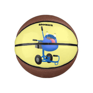 Blauer Zementmischer Cartoon Mini Basketball