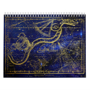 Blauer Zodiac-Kalender Kalender