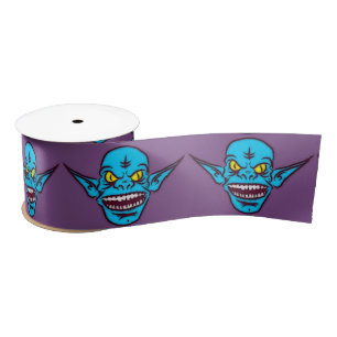 Blauer Zombie Satinband