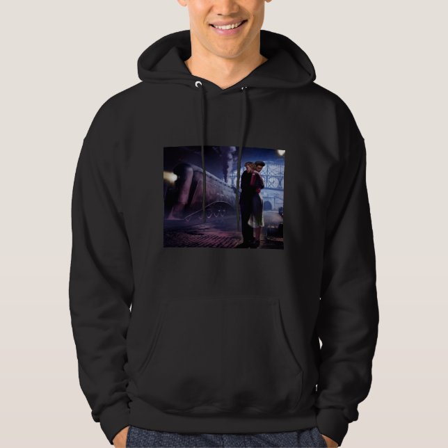 Blauer Zug Hoodie (Vorderseite)