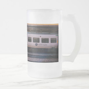 Blauer Zug Mattglas Bierglas