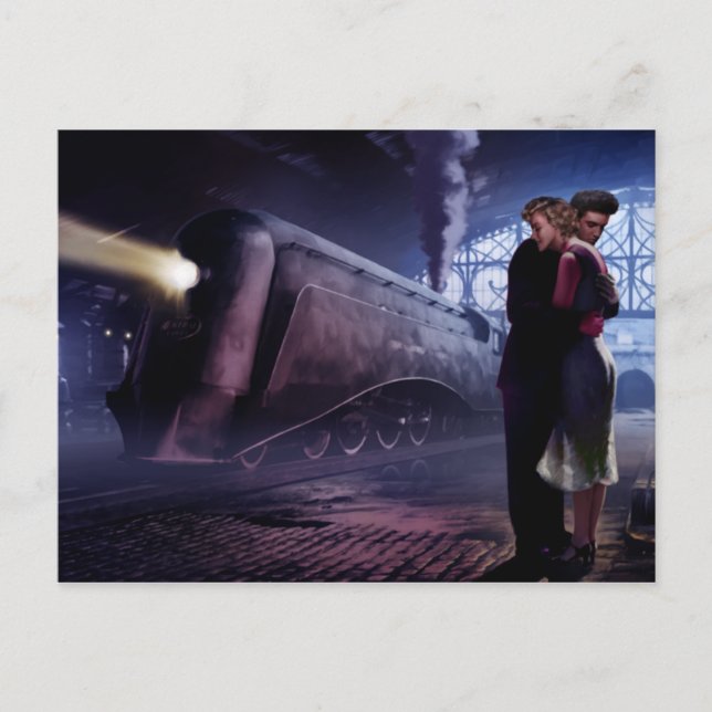 Blauer Zug Postkarte (Vorderseite)