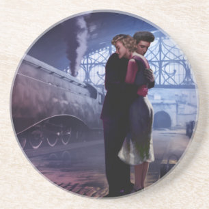 Blauer Zug Untersetzer