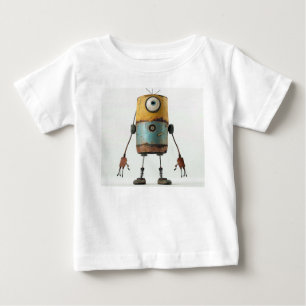 Blauer Zyklop Droid - Retro-Tin Dose Bot Baby T-shirt