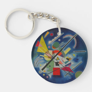 Blaues Abstraktes Gemälde von Wassily Kandinsky Schlüsselanhänger