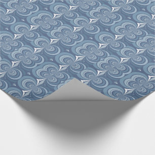 Blaues abstraktes geometrisches Design Geschenkpapier