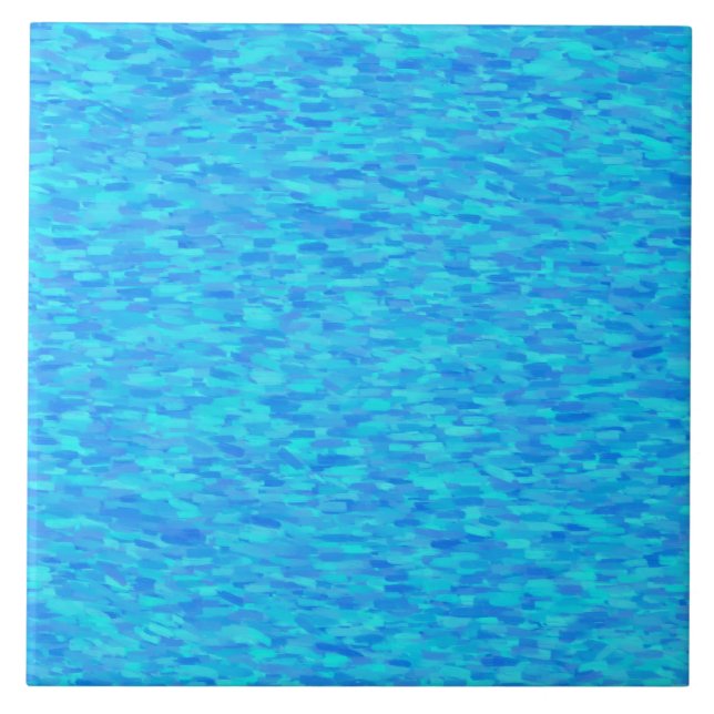 Blaues abstraktes Muster Fliese (Vorderseite)