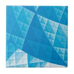 Blaues abstraktes Muster Fliese