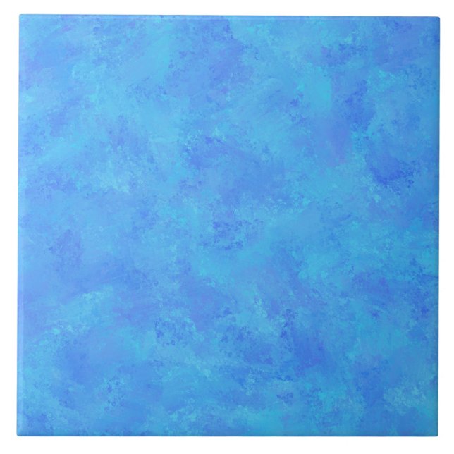 Blaues Abstraktes Muster Fliese (Vorderseite)
