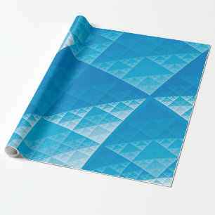Blaues abstraktes Muster Geschenkpapier