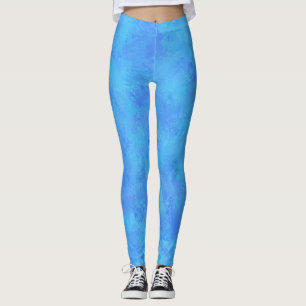 Blaues Abstraktes Muster Leggings