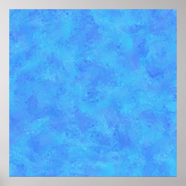 Blaues Abstraktes Muster Poster (Vorne)