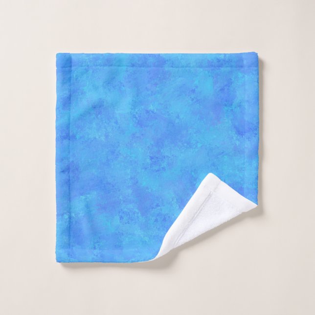 Blaues Abstraktes Muster Waschlappen (Waschlappen)