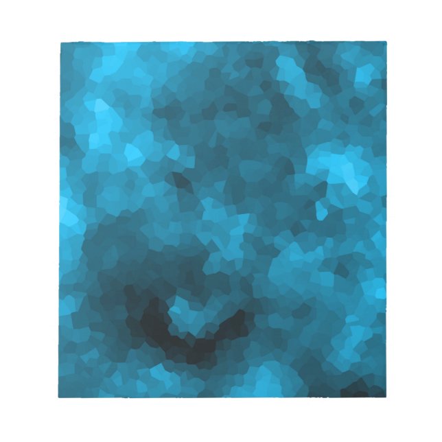 Blaues abstraktes Polygonal Notizblock (Vorderseite)
