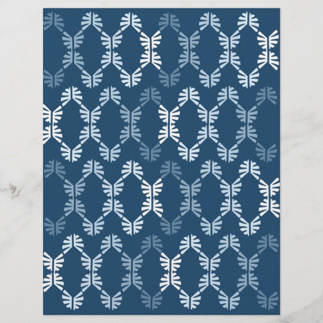 Blaues Abstraktes Scrapbook (Vorderseite)