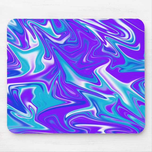 Blaues Abstraktes Silky Sky Muster, Mousepad (Vorne)
