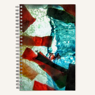 Blaues abstraktes Spiralbuch, Blauer Sprinkle Notizbuch