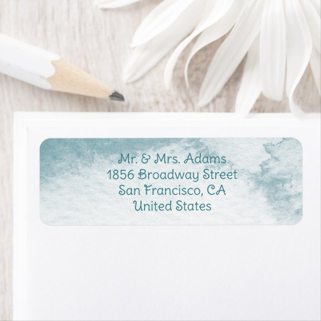 Blaues Abstraktes Wasserfarbenkennzeichen, voradre (Insitu)