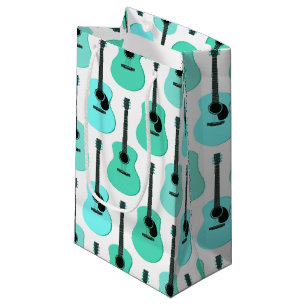 Blaues Akustikgitarre-Muster Kleine Geschenktüte