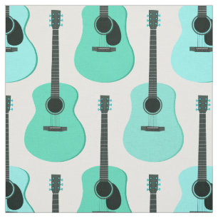 Blaues Akustikgitarre-Muster Stoff