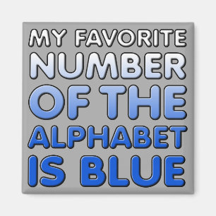 Blaues Alphabet Zahl Lustiger Kühlschrankmagnet Magnet