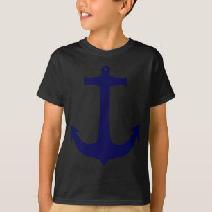 Blaues Ankermuster T-Shirt