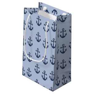 Blaues Ankernautikmuster Kleine Geschenktüte