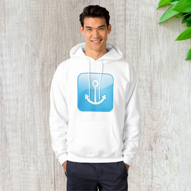 Blaues Ankersymbol - Modern Maritime Hoodie (Von Creator hochgeladen)