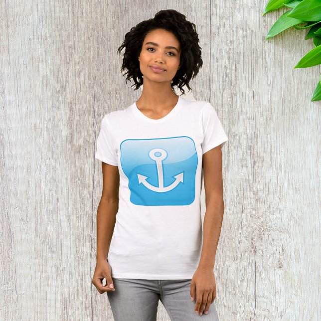 Blaues Ankersymbol - Modern Maritime T-Shirt (Von Creator hochgeladen)