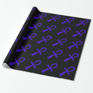 Blaues Ankh-Geschenkpapier Geschenkpapier