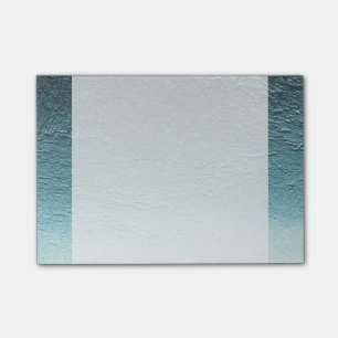 Blaues Aqua-aquamarines Gradient-Aluminium-Grunge Post-it Klebezettel