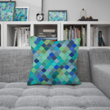 Blaues Aqua-Marokkanisches Mosaikmuster