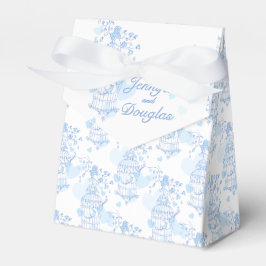 Blaues Aqua-Vogel mit Namen Hochzeitsgunst Zeltbox Geschenkschachtel