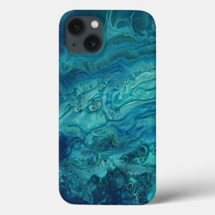 Blaues Aquamarines Acrylgießen Abstrakter Fluid A Case-Mate iPhone Hülle