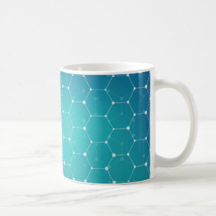 Blaues aquamarines DNA-Muster Kaffeetasse
