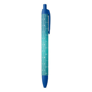 Blaues aquamarines DNA-Muster Kugelschreiber
