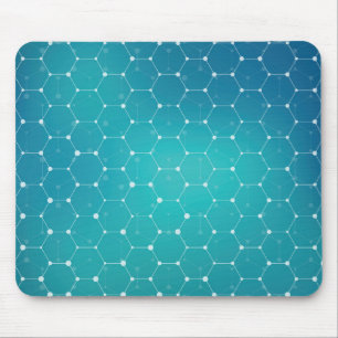 Blaues aquamarines DNA-Muster Mousepad