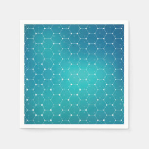 Blaues aquamarines DNA-Muster Serviette