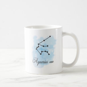 Blaues Aquarell-Wassermann-Horoskop Kaffeetasse