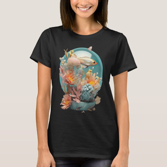 Blaues Aquarium T-Shirt (Vorderseite)