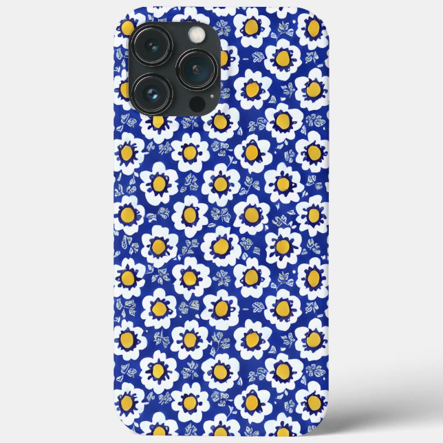 Blaues arabisches Muster Case-Mate iPhone Hülle (Rückseite)
