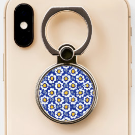 Blaues arabisches Muster Telefonring Ständer