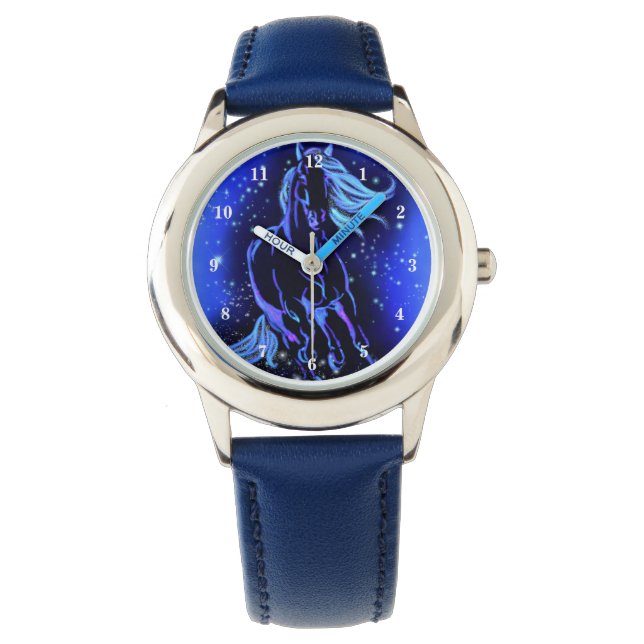 Blaues Armreifen in der Starry Night Armbanduhr (Vorderseite)