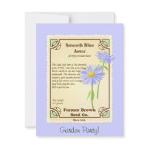 Blaues Aster-Samen-Paket