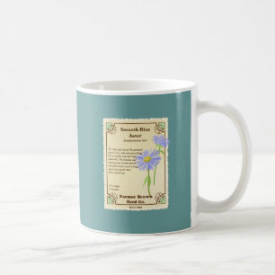 Blaues Aster-Samen-Paket Tasse