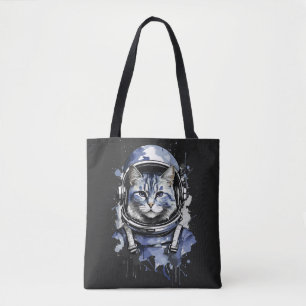 Blaues Astronautenkatze-Plashdesign