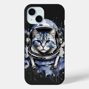 Blaues Astronautenkatze-Plashdesign Case-Mate iPhone Hülle