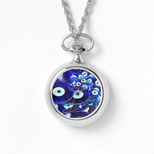 Blaues Augapfel Armbanduhr