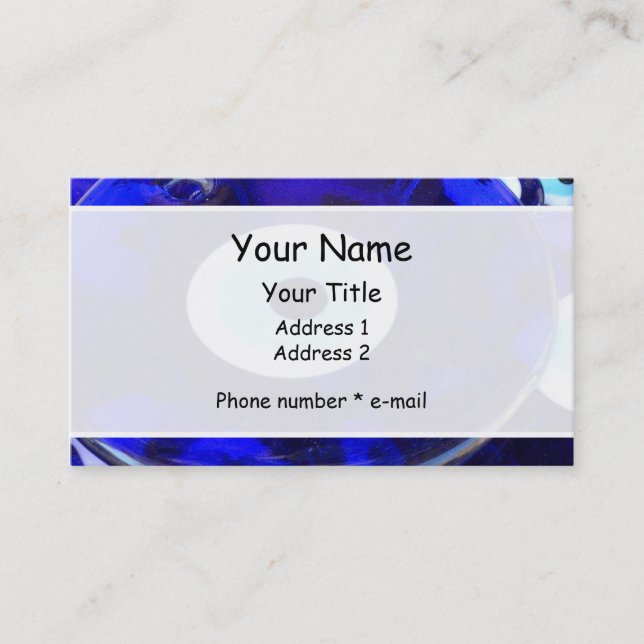 Blaues Augapfel Visitenkarte (Vorderseite)